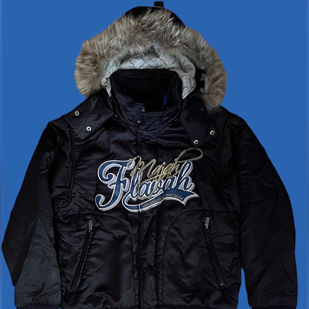 Hooded Varsity Style/Bomber Jacket (men’s) size Large